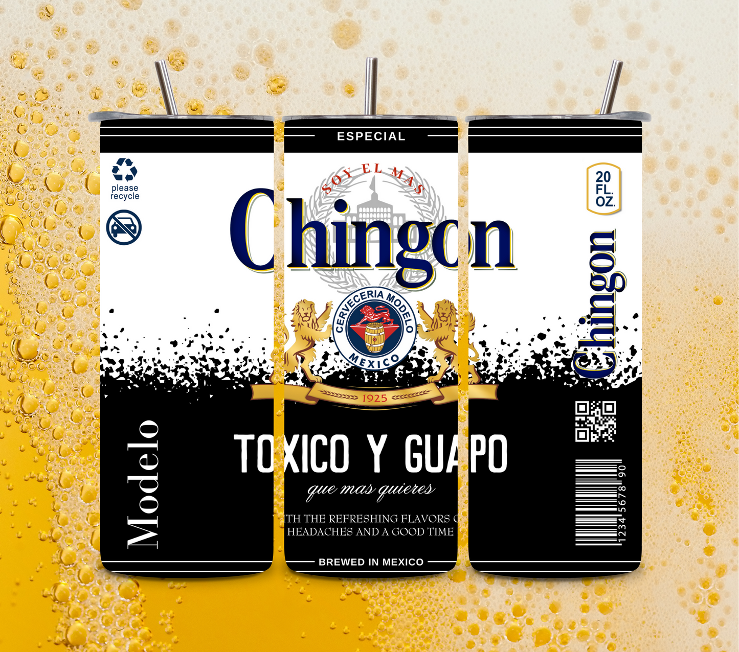 El Papa Chingon tumbler 20 oz